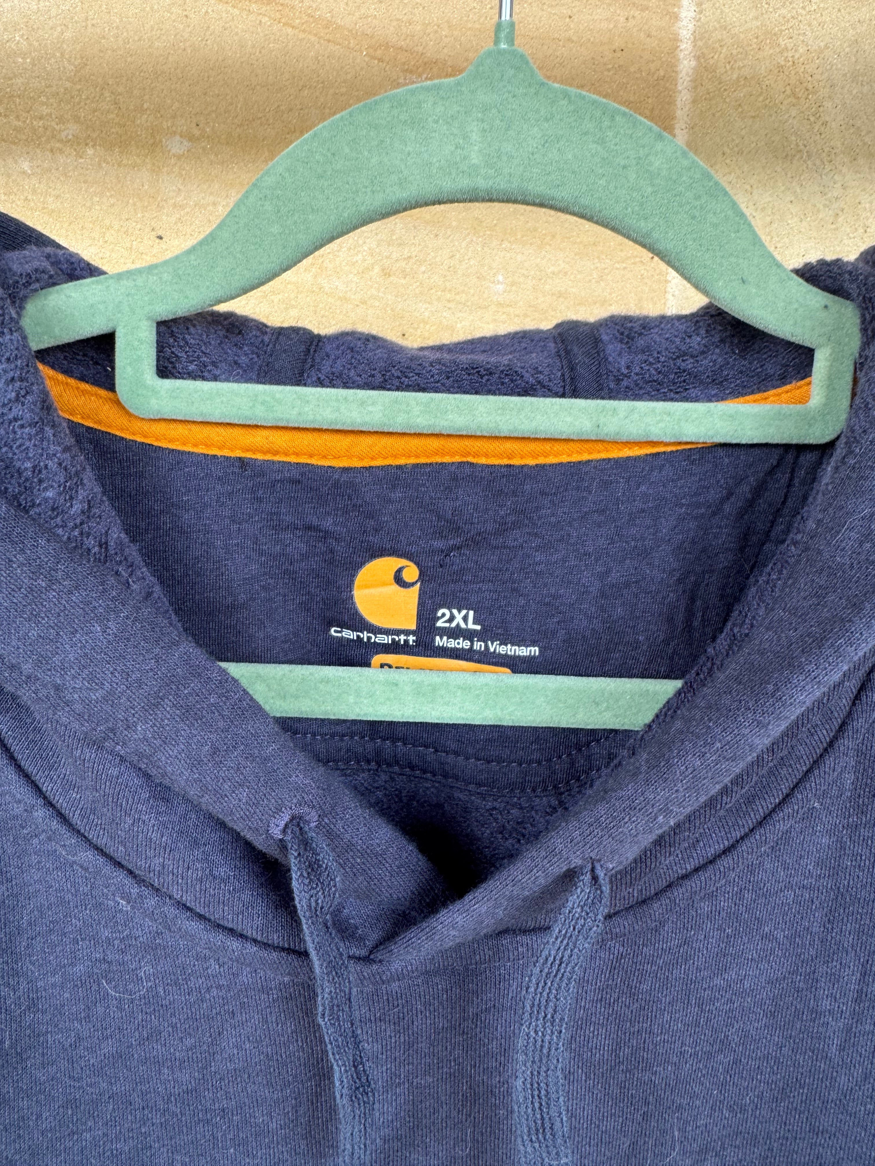 CARHARTT NAVY HOODIE 2XL