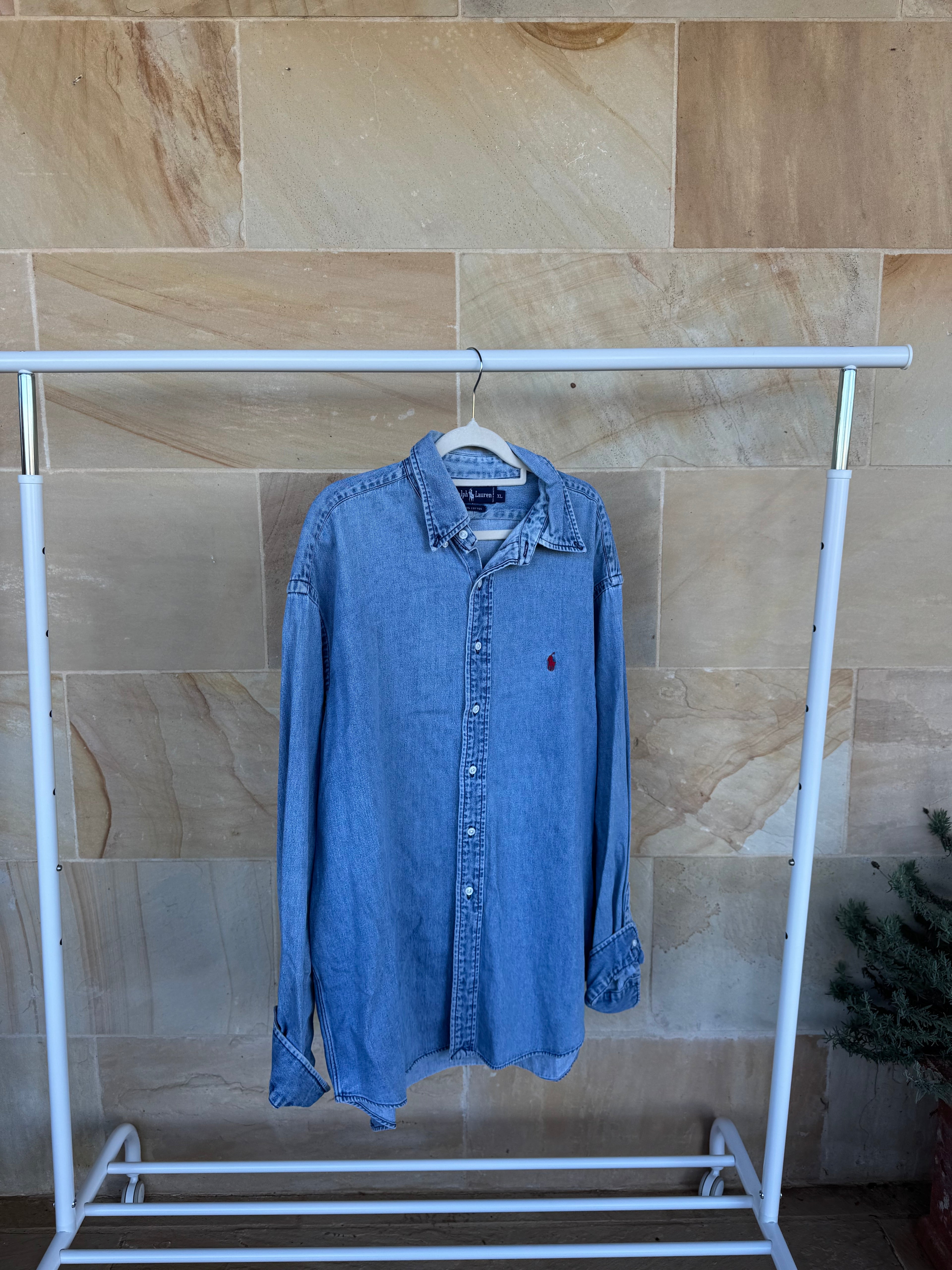 POLO RALPH LAUREN DENIM SHIRT XL