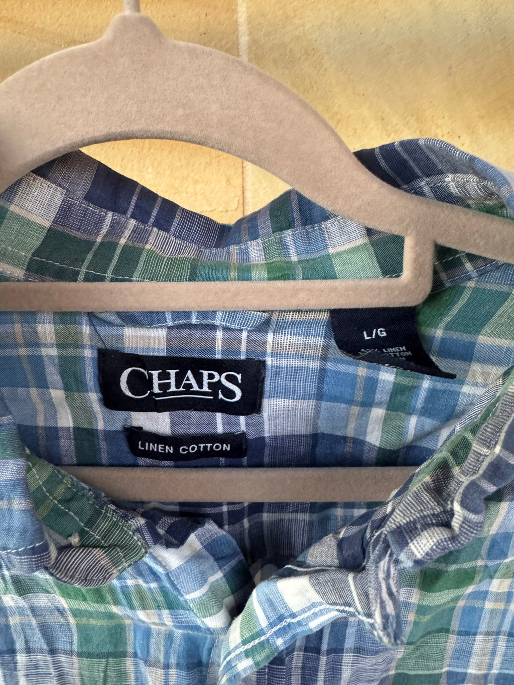 CHAPS LINEN SHIRT L
