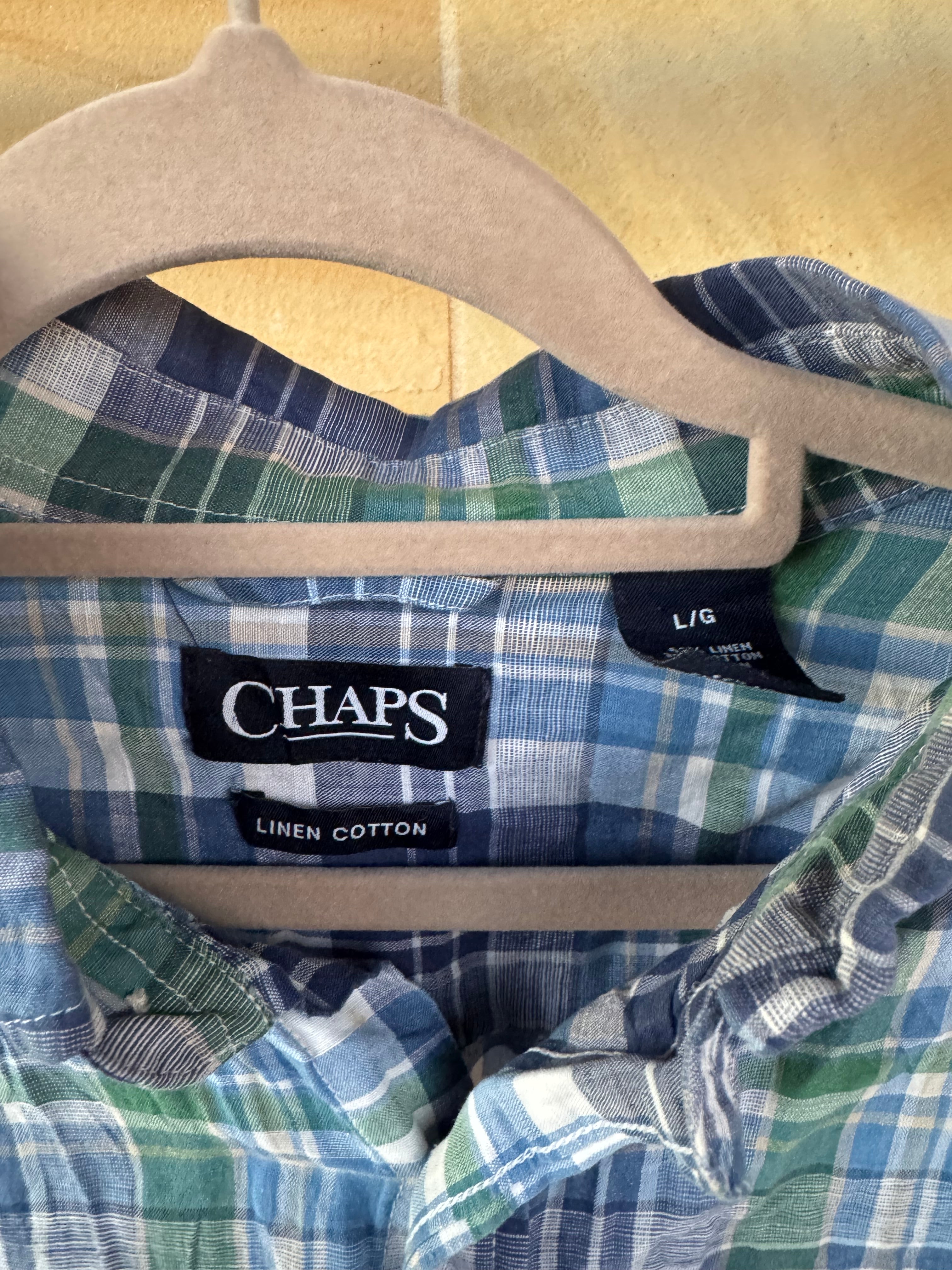 CHAPS LINEN SHIRT L