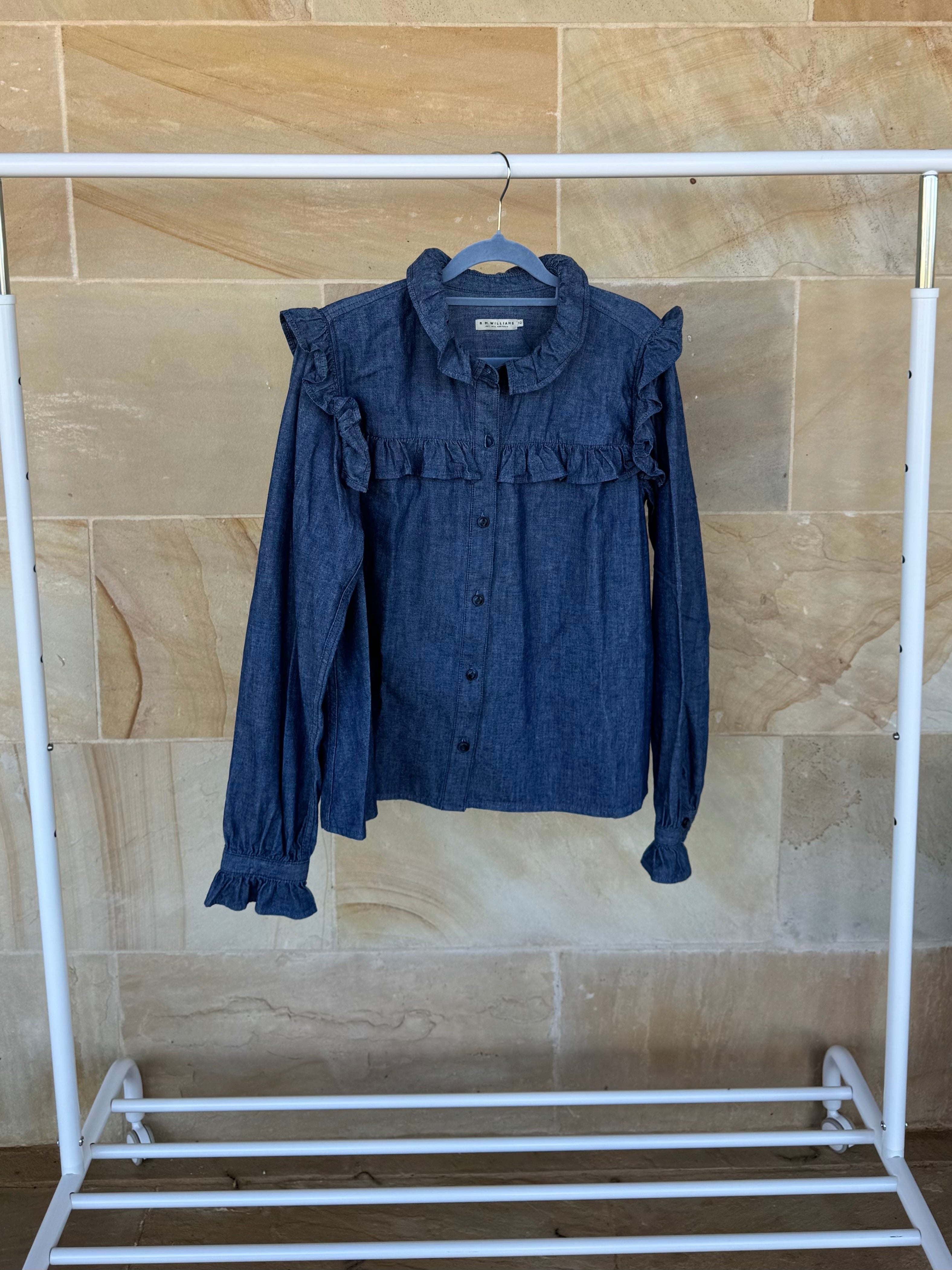 R.M. WILLIAMS DENIM SHIRT 10