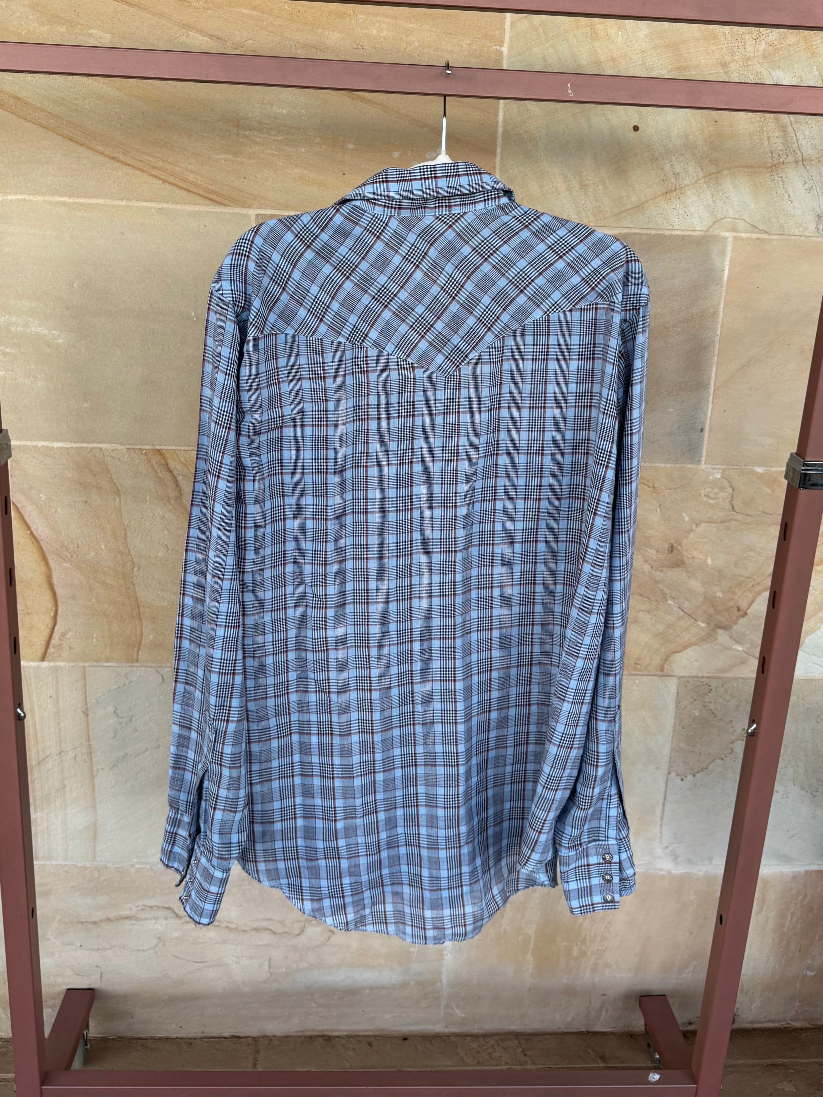 WRANGLER PEARL SNAP SHIRT L