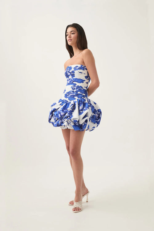 AJE BUBBLE HEM MINI IN BOLDLY BLOOMING SIZE 10