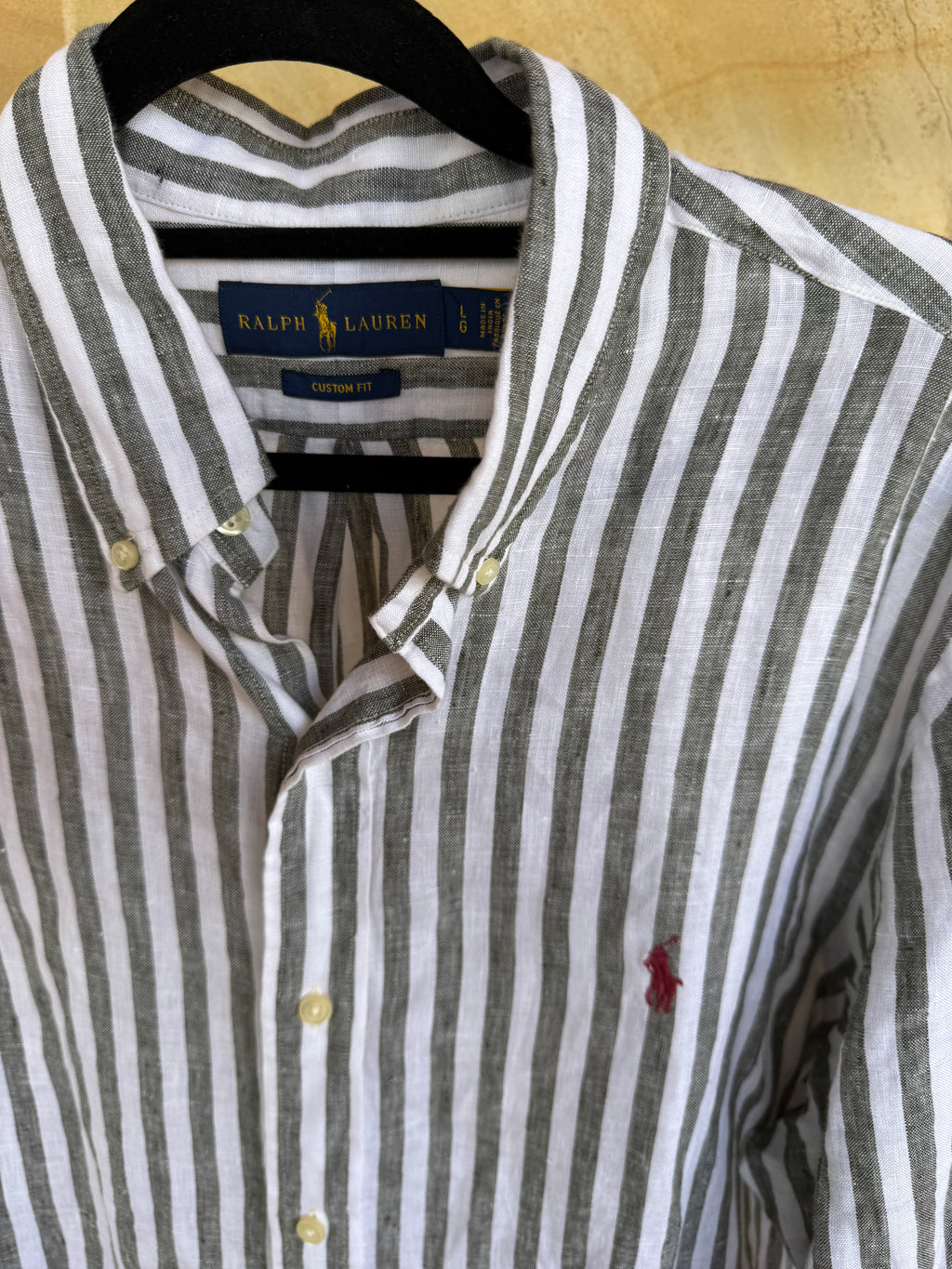 POLO RALPH LAUREN LINEN SHIRT MENS L