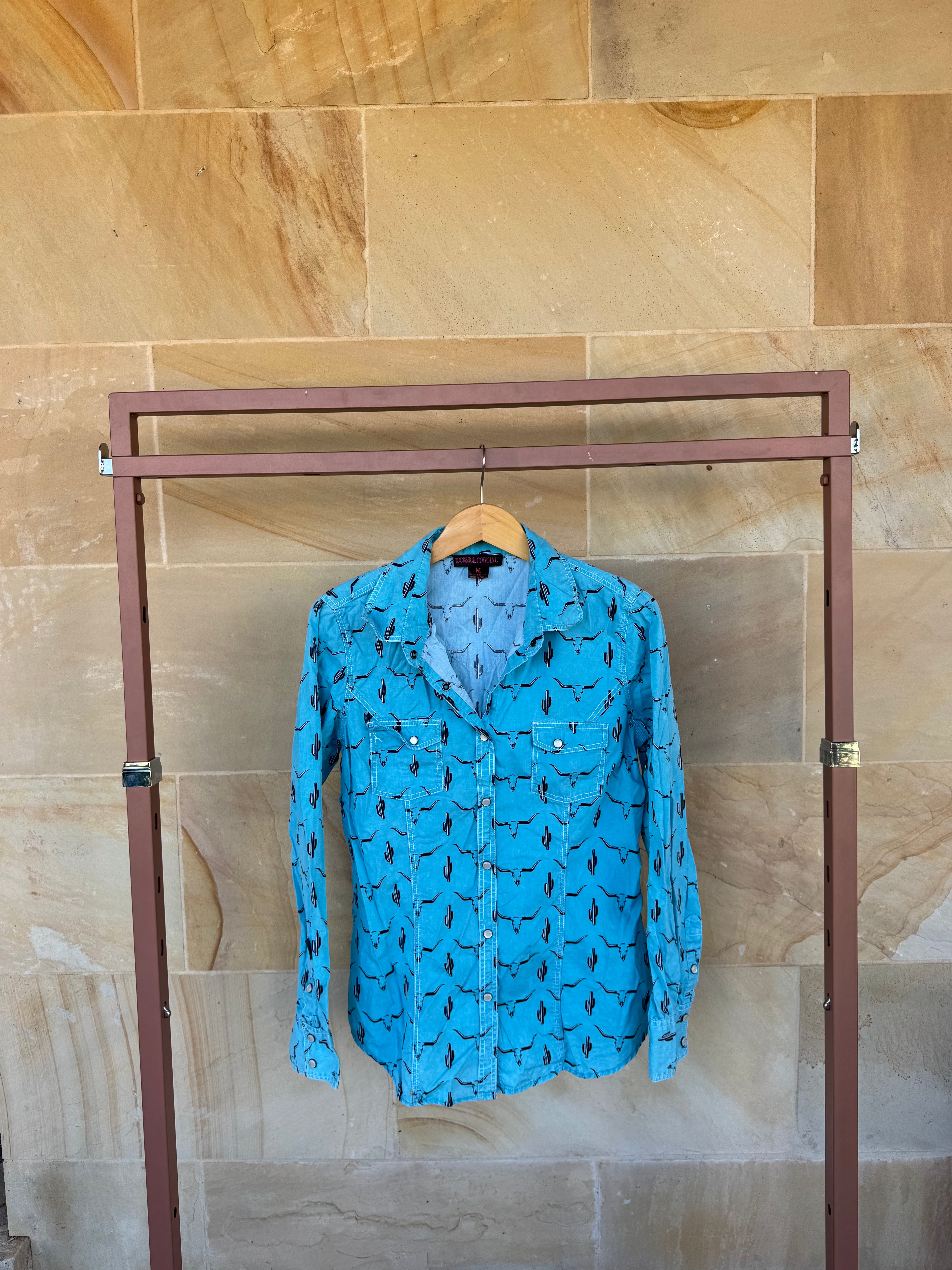 ROCK & ROLL COWGIRL SHIRT M
