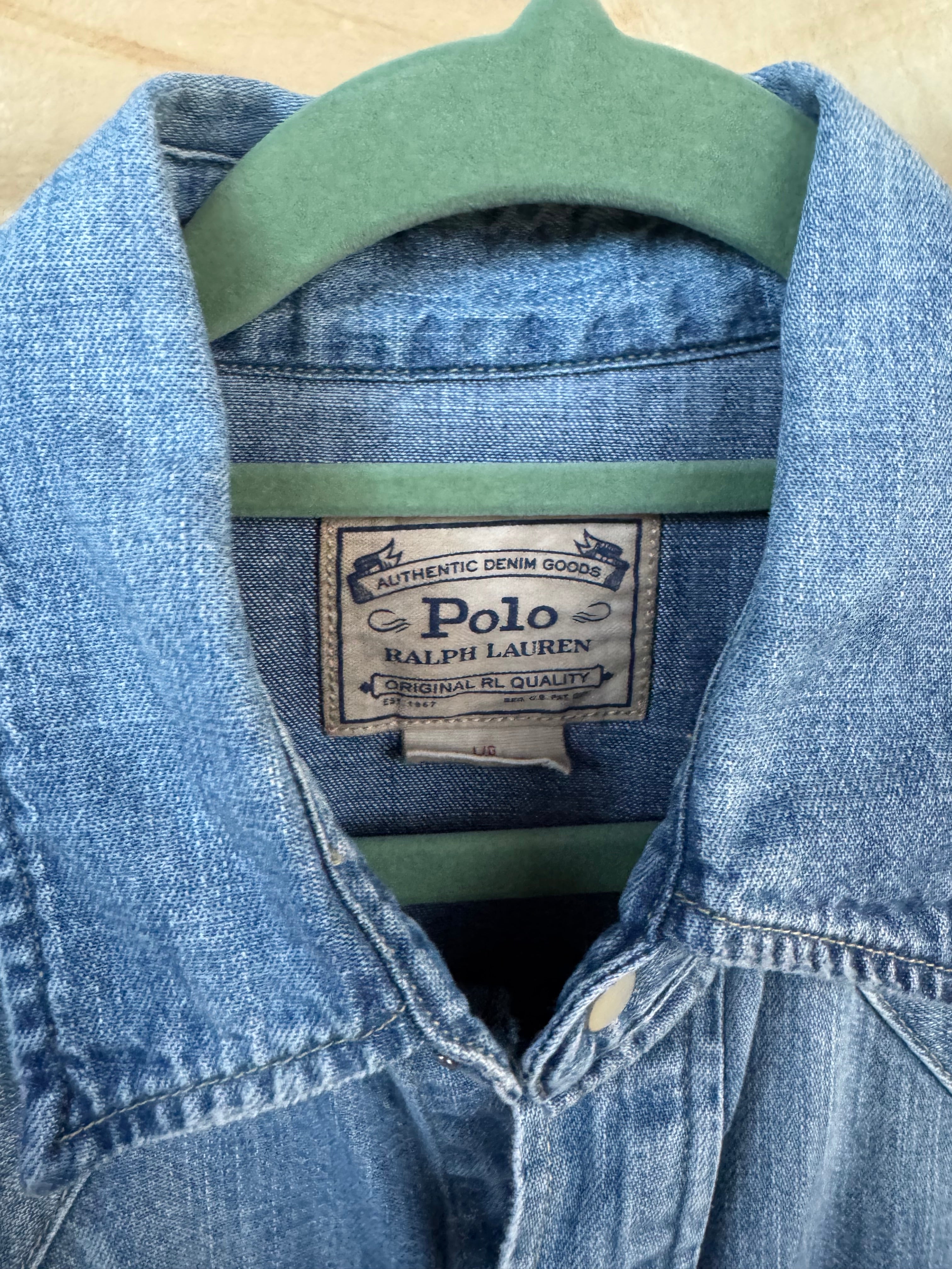 POLO RALPH LAUREN VINTAGE DENIM SHIRT M
