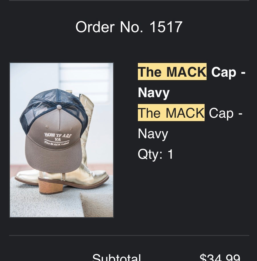 THE MACK LABEL CAP