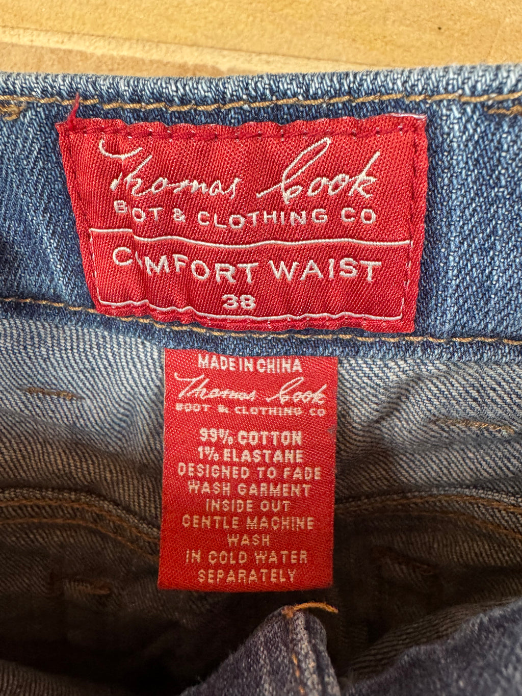 THOMAS COOK JEANS 38”