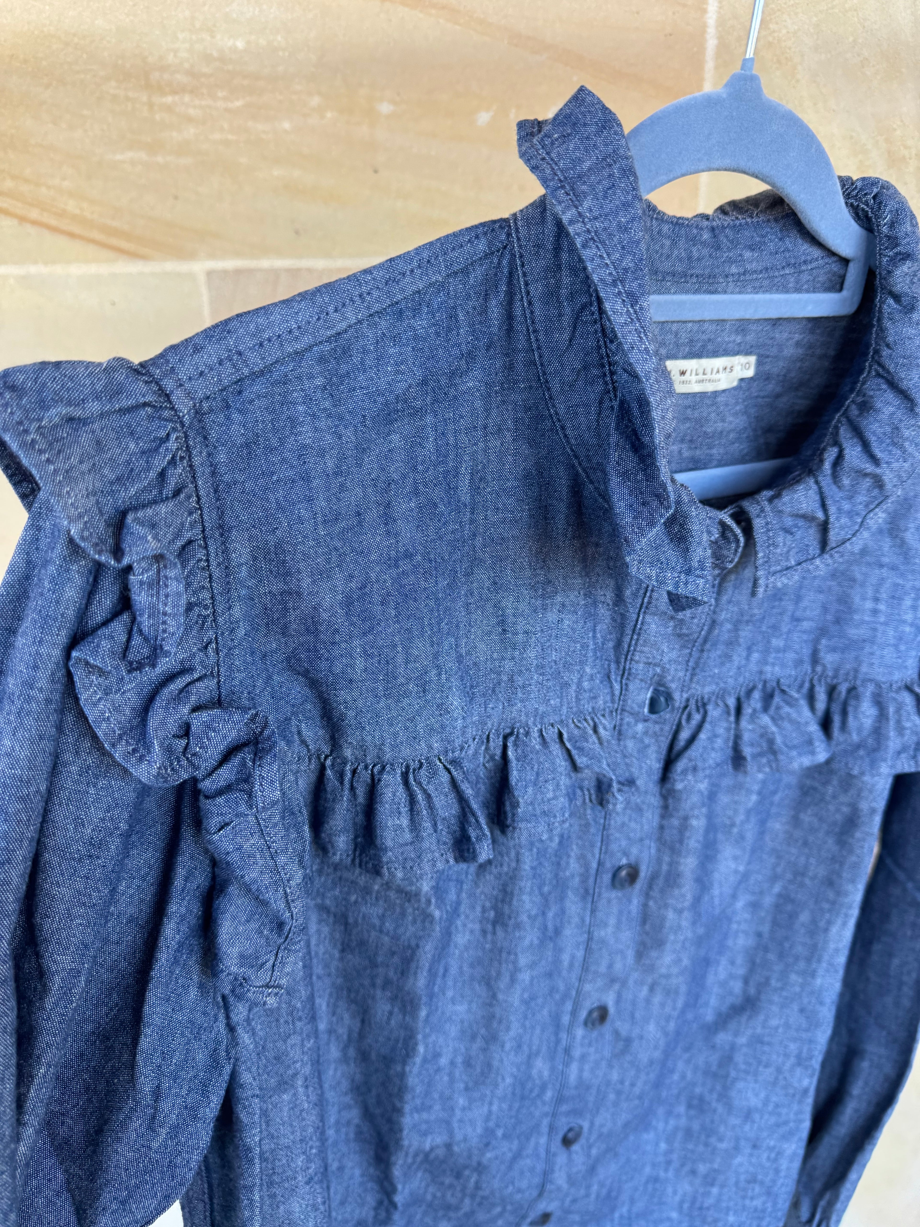 R.M. WILLIAMS DENIM SHIRT 10