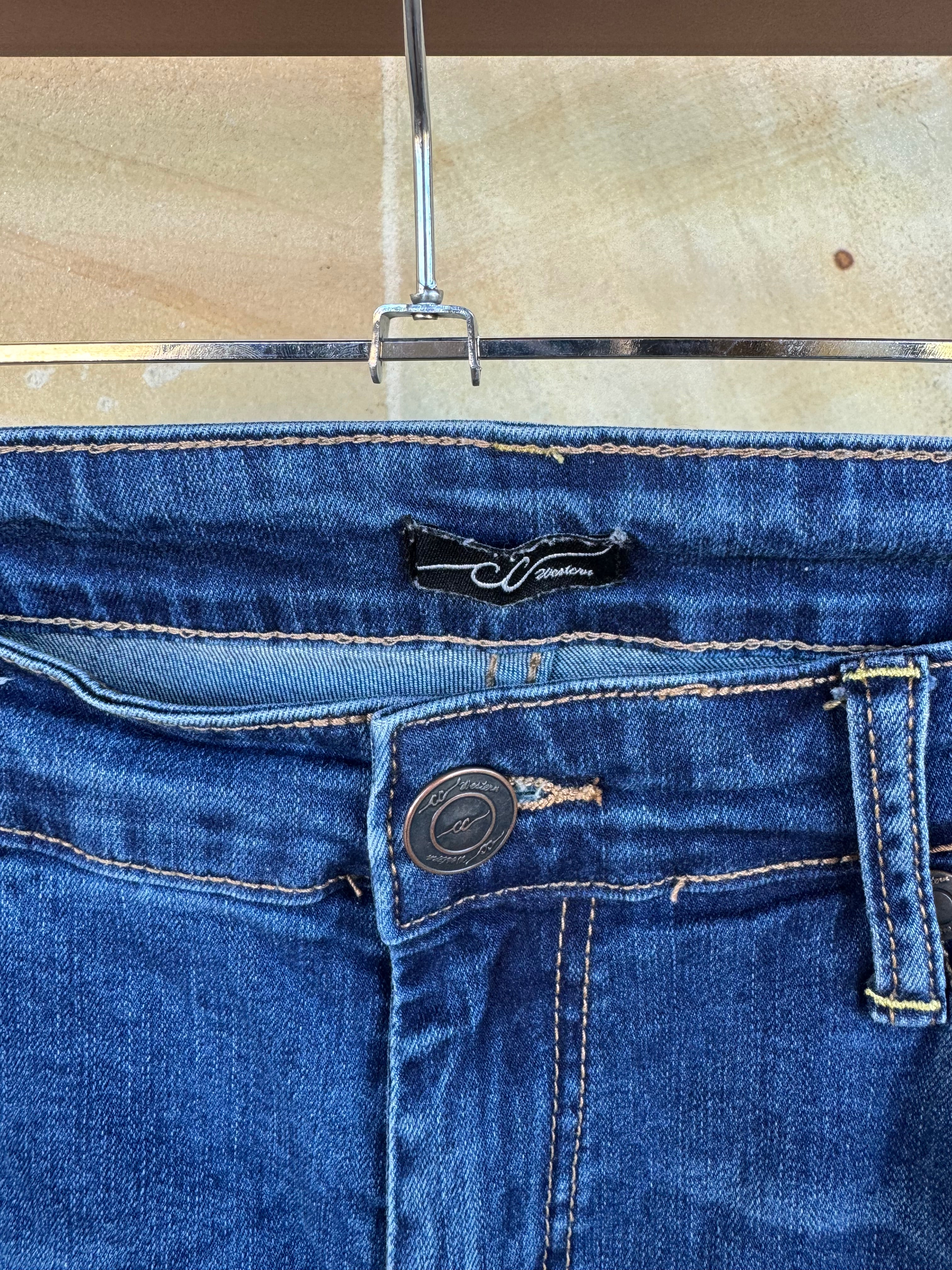 COWGIRL COUTURE WESTERN JEANS 32/38