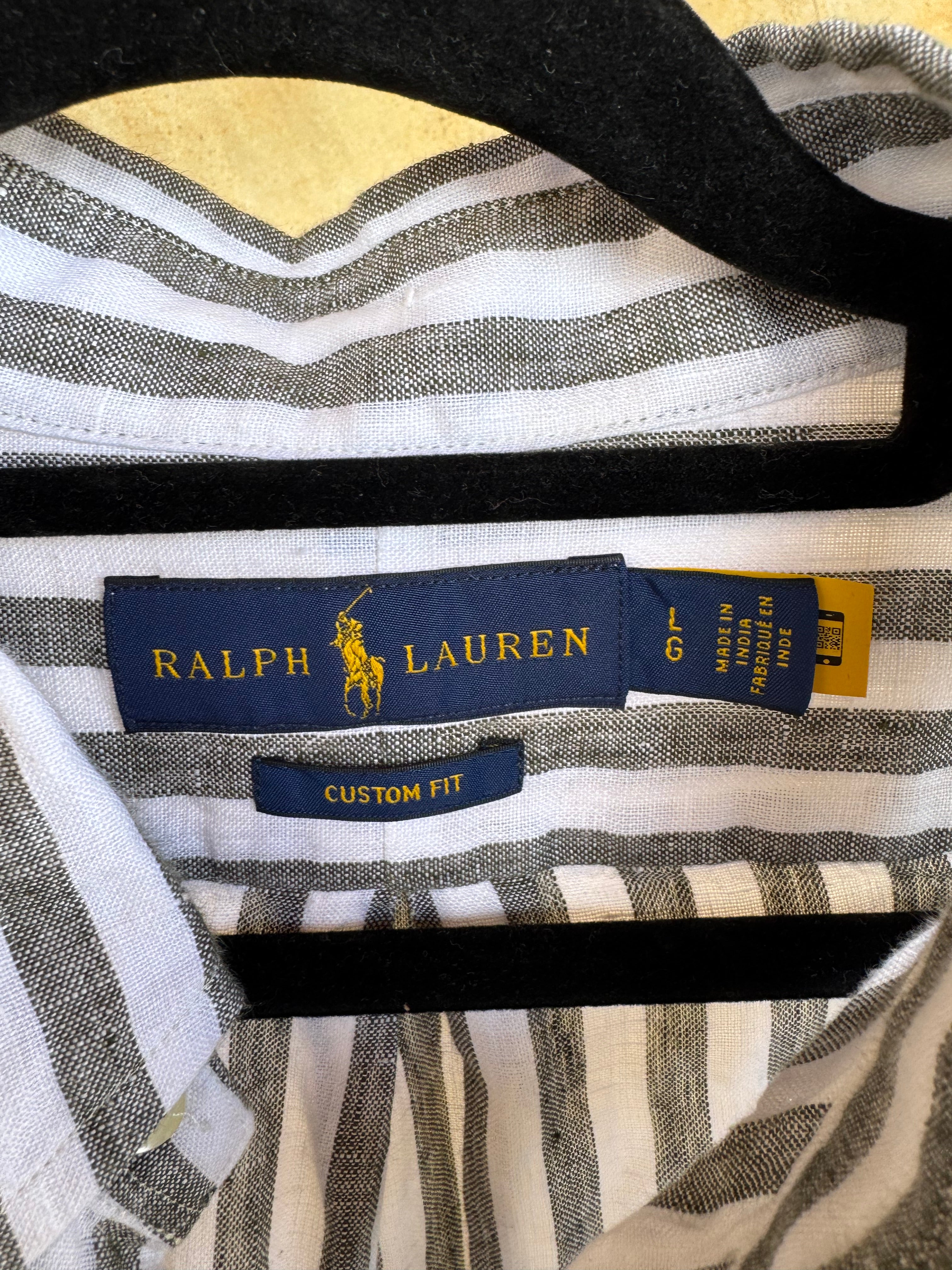 POLO RALPH LAUREN LINEN SHIRT MENS L