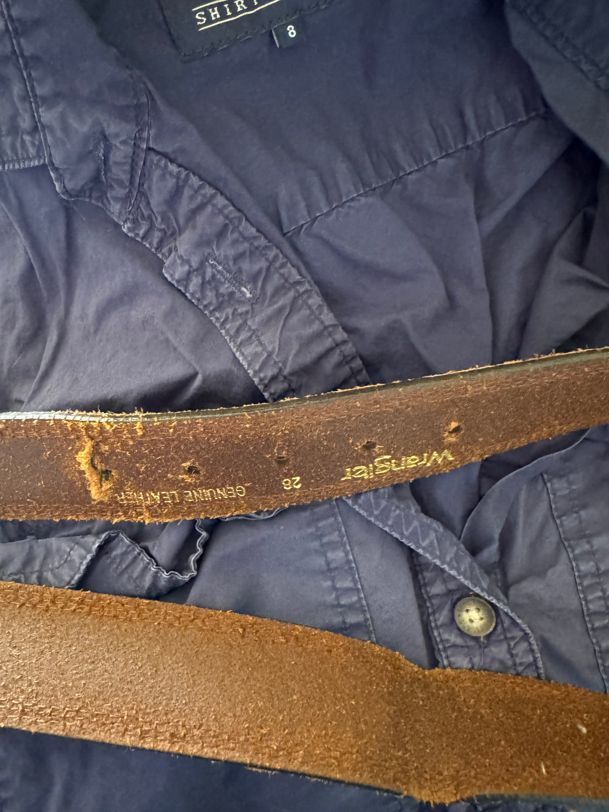 WRANGLER LEATHER BELT 28”