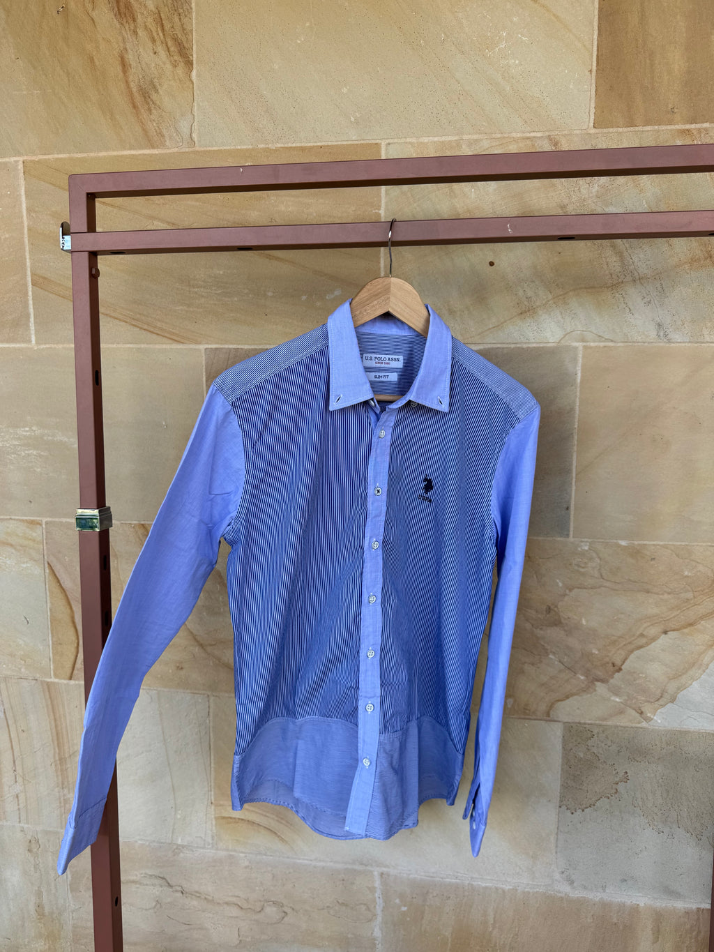 U.S. POLO ASSN STRIPED SHIRT WOMENS M