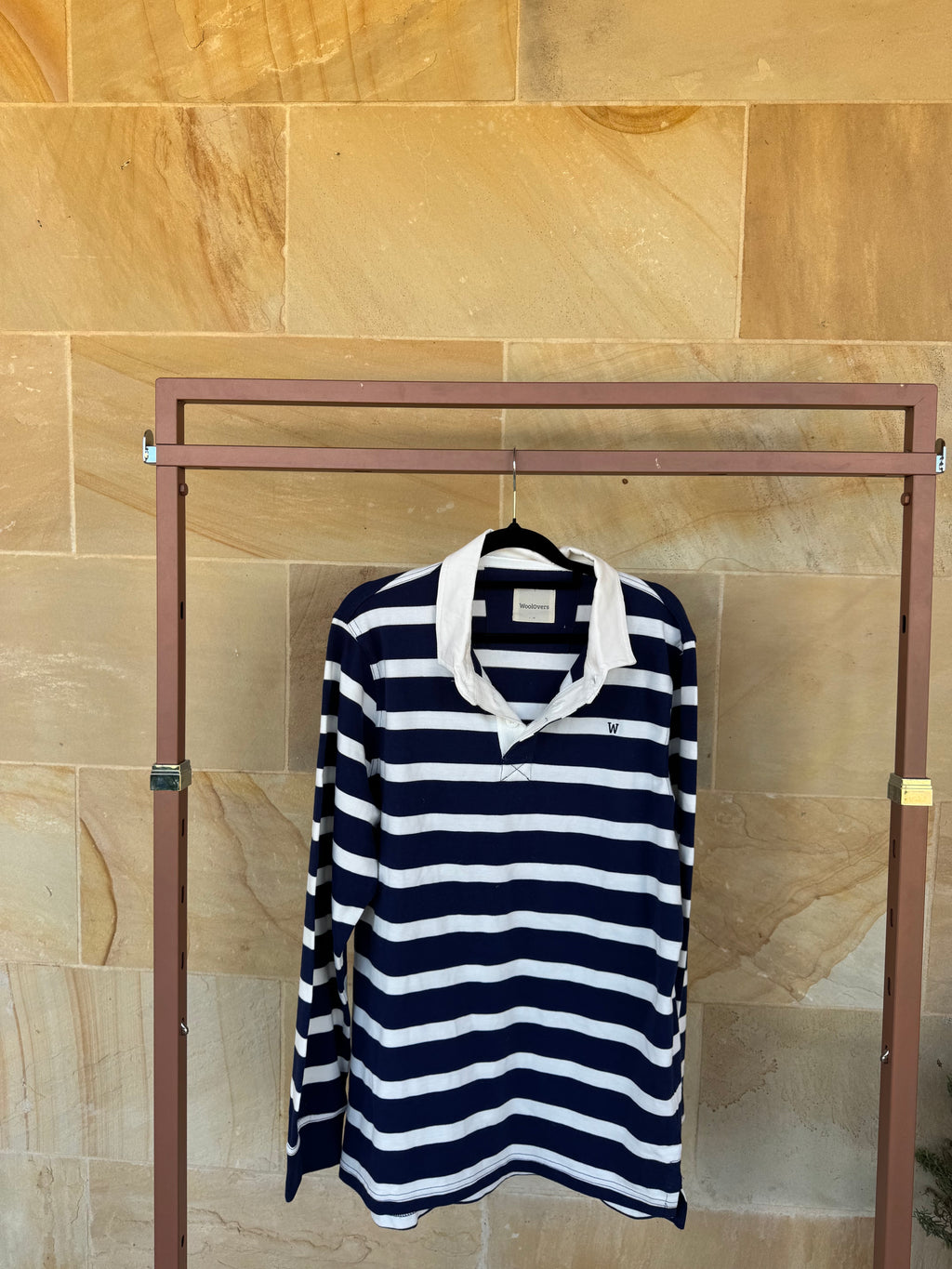 WOOLOVERS STRIPED RUGBY JUMPER M