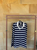 WOOLOVERS STRIPED RUGBY JUMPER M