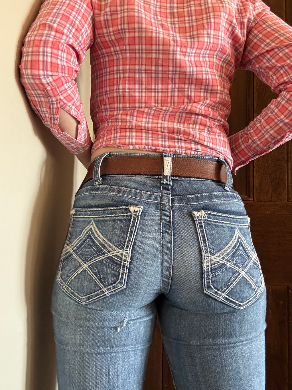 WRANGLER LEATHER BELT 28”