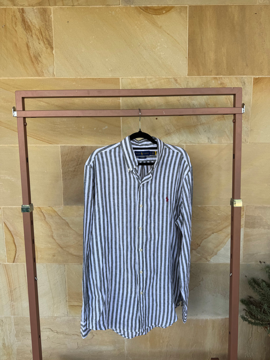 POLO RALPH LAUREN LINEN SHIRT MENS L