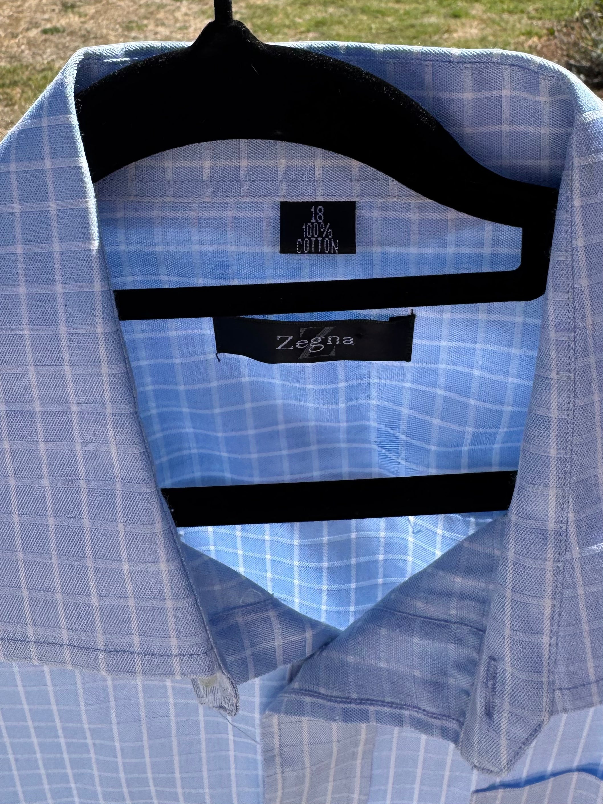 ZEGNA MENS DRESS SHIRT 2XL