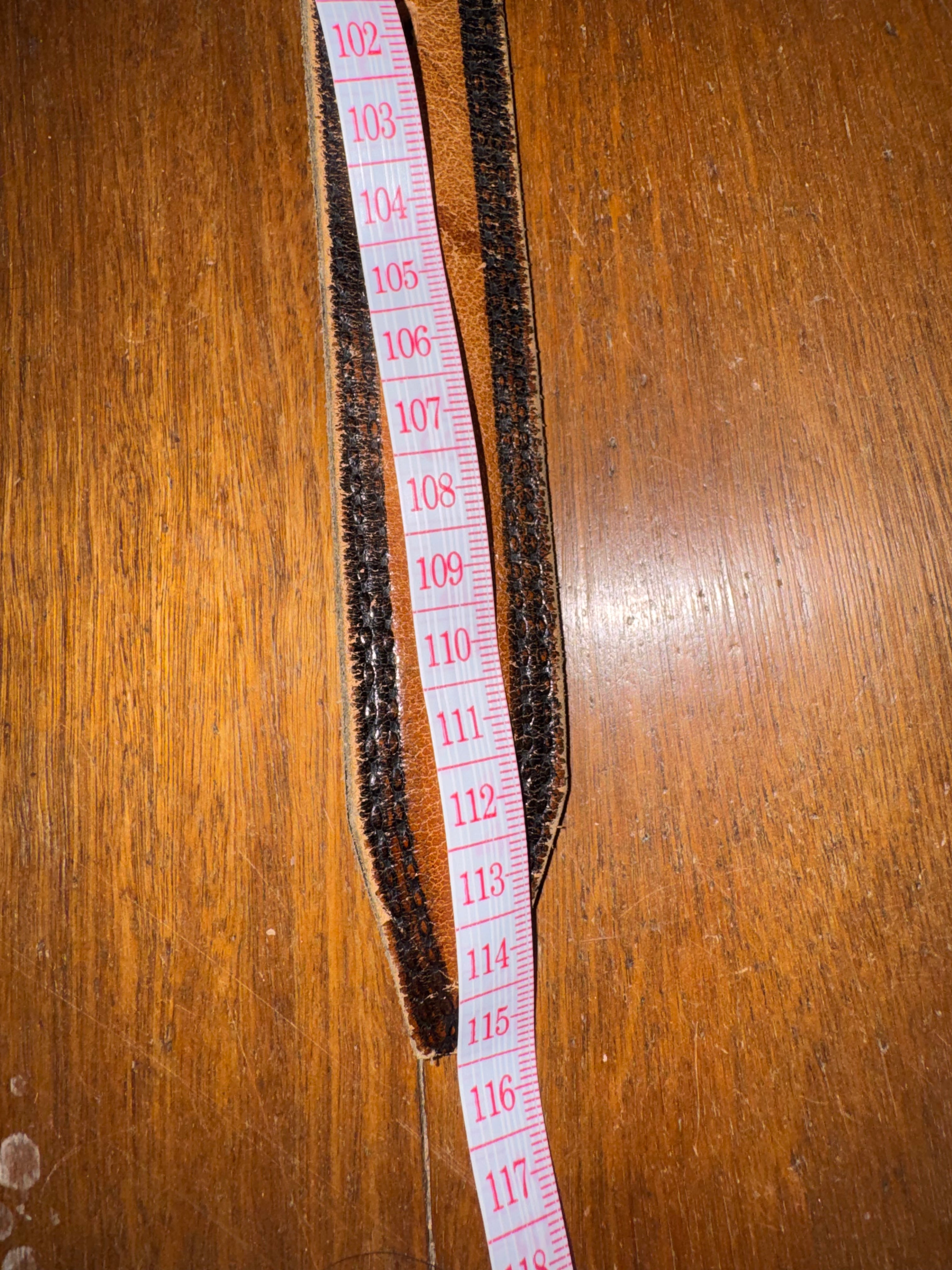 BROWN AND BLACK LEATHER BELT