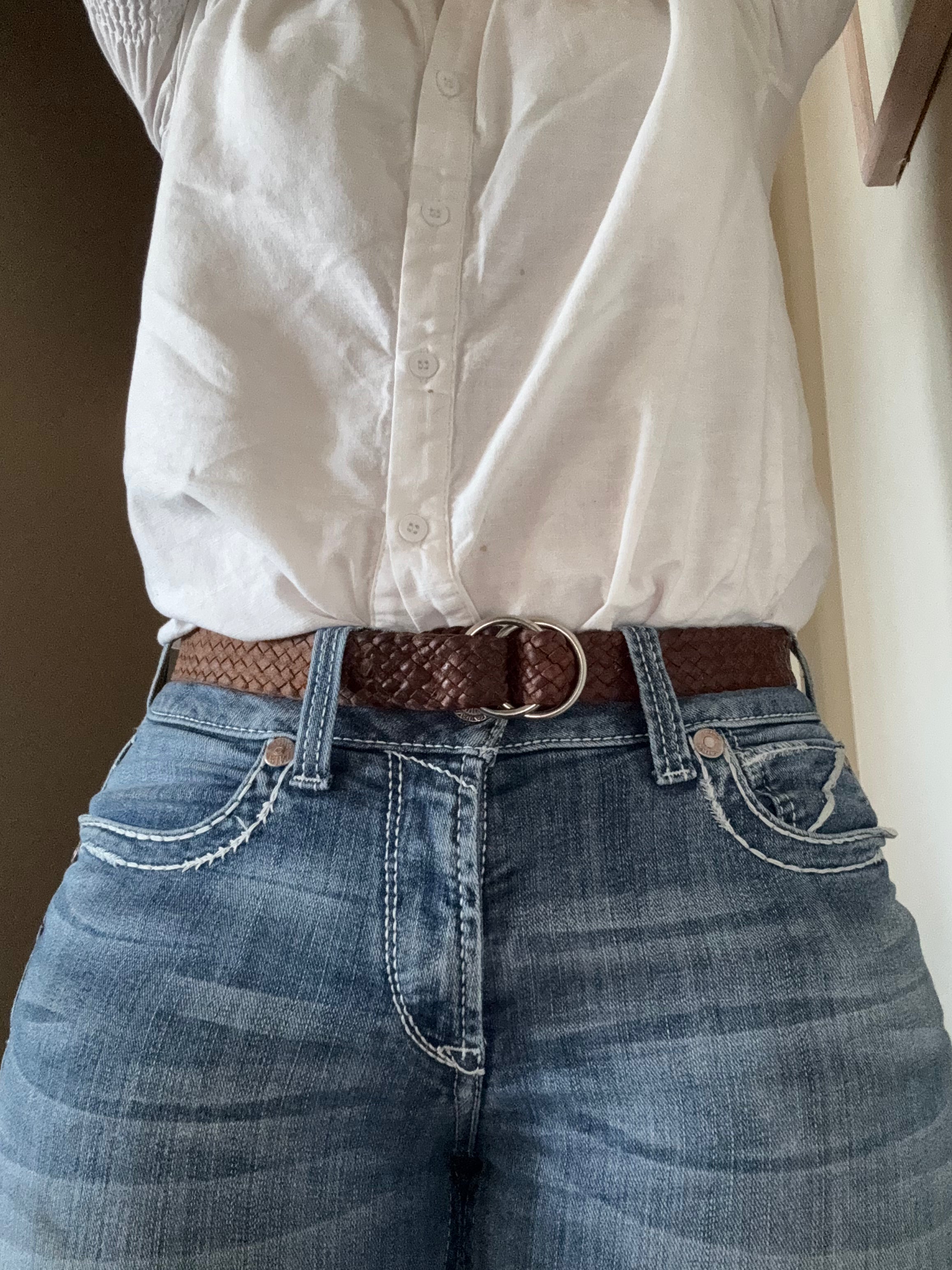 WOMENS BRAIDED LEATHER BELT